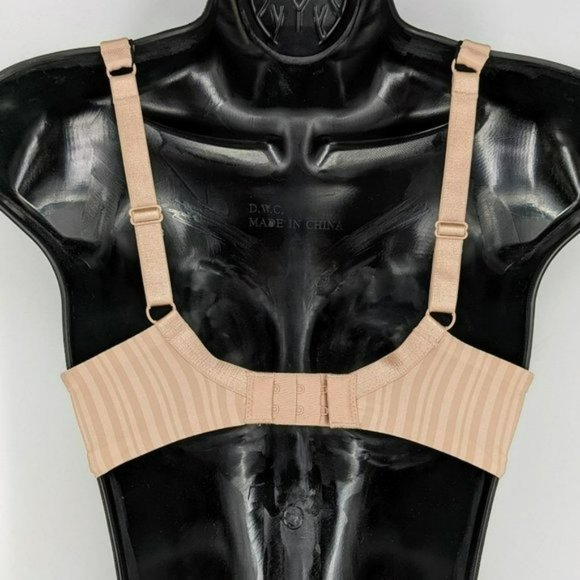 Parfait T-Shirt Bra 32D Nude Tan Aline Shadow Stripe Underwire Contour P5251 New - Picture 12 of 13